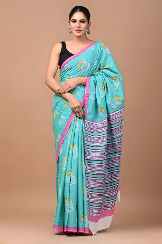 Exclusive New Cotton Mulmul Saree